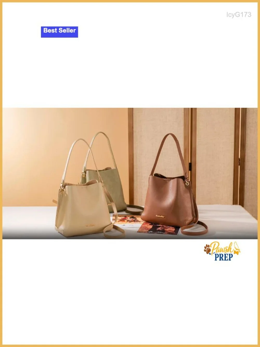 Medium Hobo Bag for Women, Shoulder Purse with 3 Compartments, Faux Leather